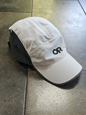 Outdoor Research Gray and Black Ventilated Running Cap